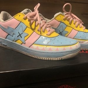 *VERY RARE* 2006 Bapesta X Kaws Chompers Cotton Candy Sax Pink Size 10.5